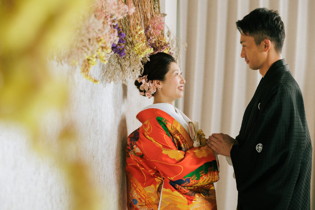 スタジオ3着｜お客様レポート｜鹿児島で和装の神社結婚式・和婚ならウェディングセレクト！和婚