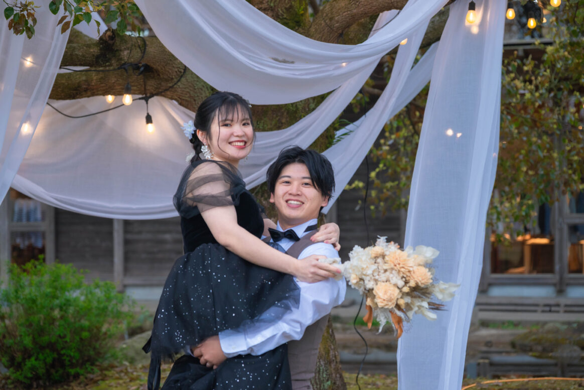石橋記念公園～スタジオ～マリンポート～マザルバカフェ～スタジオ｜お客様レポート｜鹿児島でフォトウェディング・前撮りならウェディングセレクト！フォトウェディング