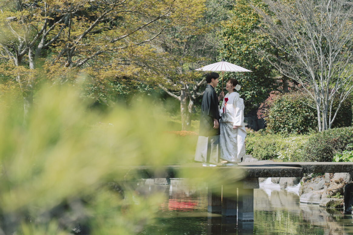 憲政記念館～吉野公園｜お客様レポート｜鹿児島でフォトウェディング・前撮りならウェディングセレクト！フォトウェディング