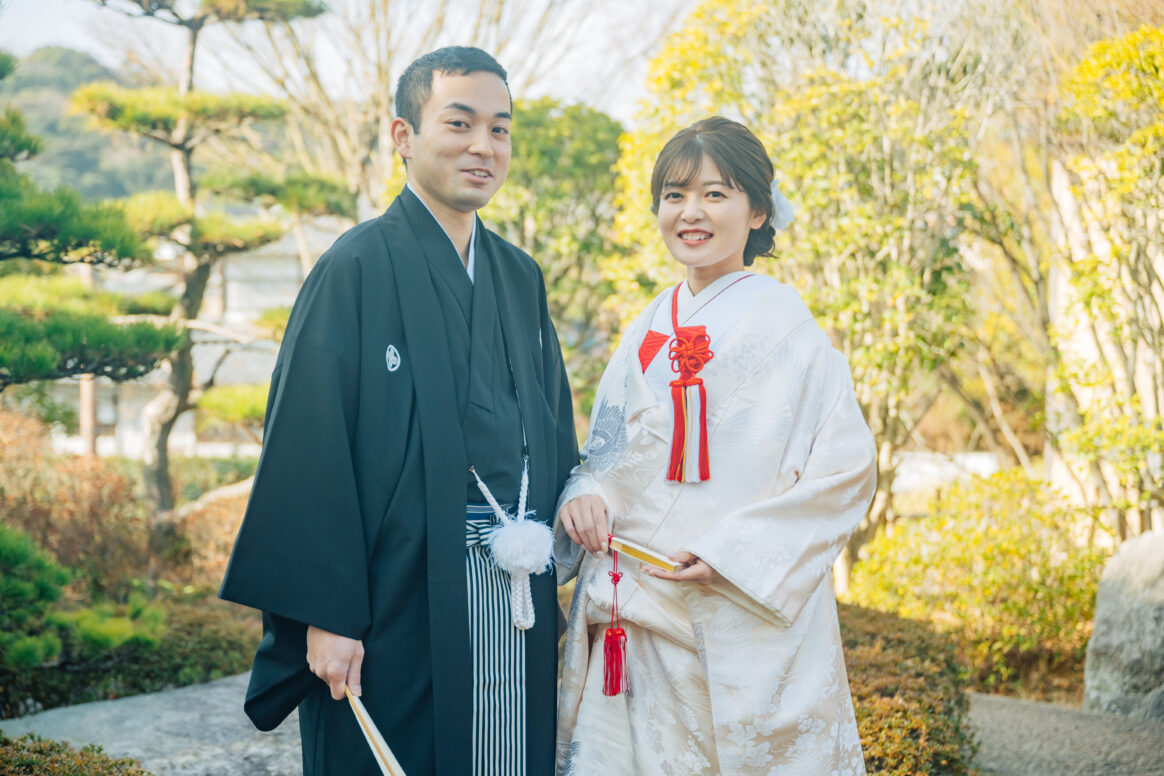 コポー　和装　ウェディングカップル 松風園～志賀島 | お客様レポート | 福岡・九州で和装の神社結婚式・和